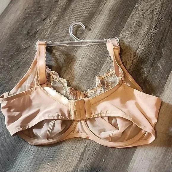 WACOAL FEATHER FULL FIGURE SHEER EMBROIDERY UNDERWIRE BRA SIZE 42G - Picture 5 of 5